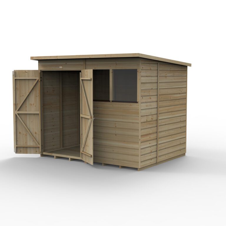 5013053204214 1 Beckwood 8x6 Pent Shed 2 Windows Double Door with Installation 1200.jpg